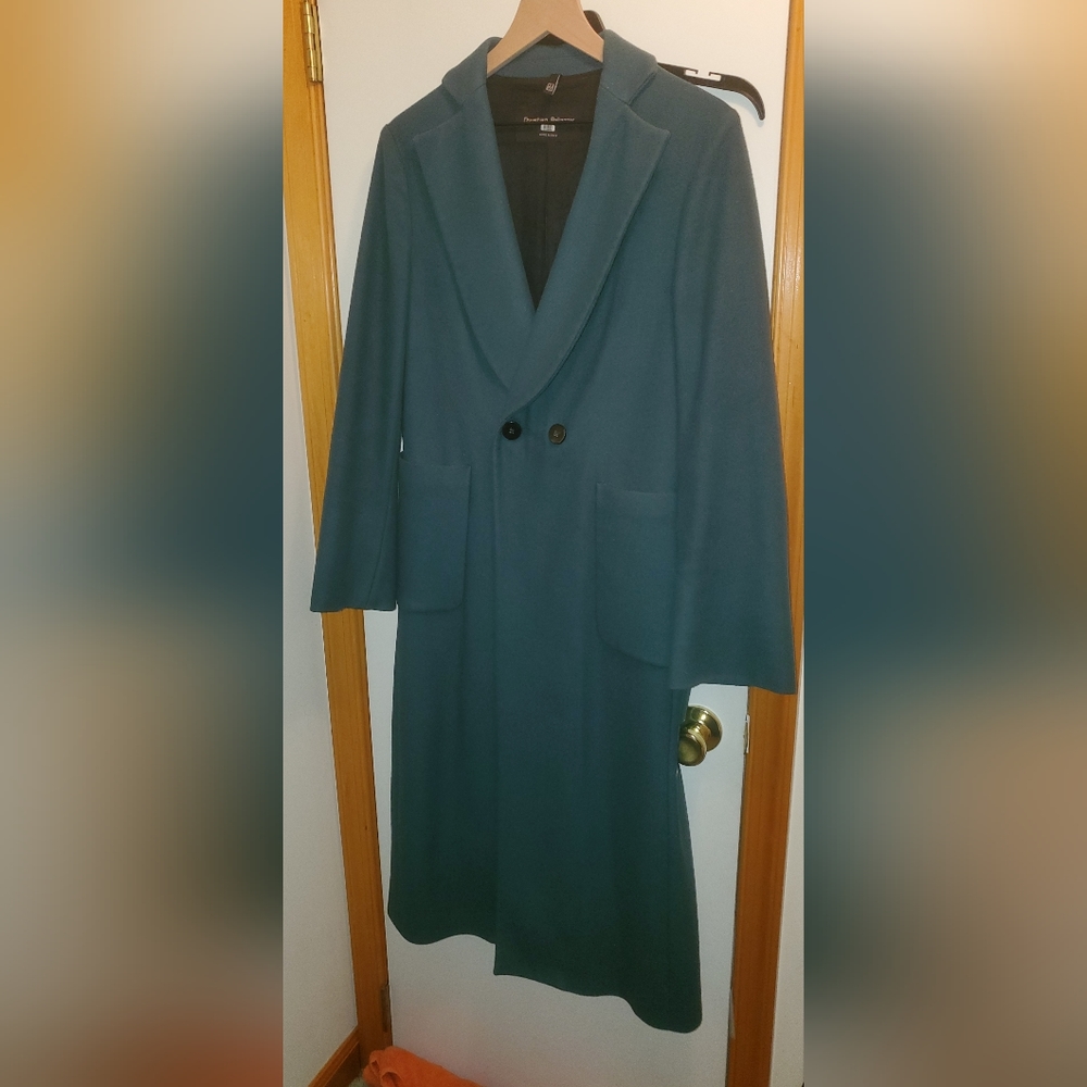 Christian Pellizzari Green Oversized Coat